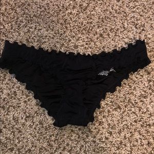 XS scrunch black bathing suit bottoms